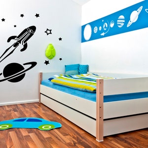 Sky decor Moon & Stars Wall Decal Clouds Wall Decal Nursery Wall Decal Childs Room Wall Decal Cloud Wall Art Vinyl Wall Sticker 4372