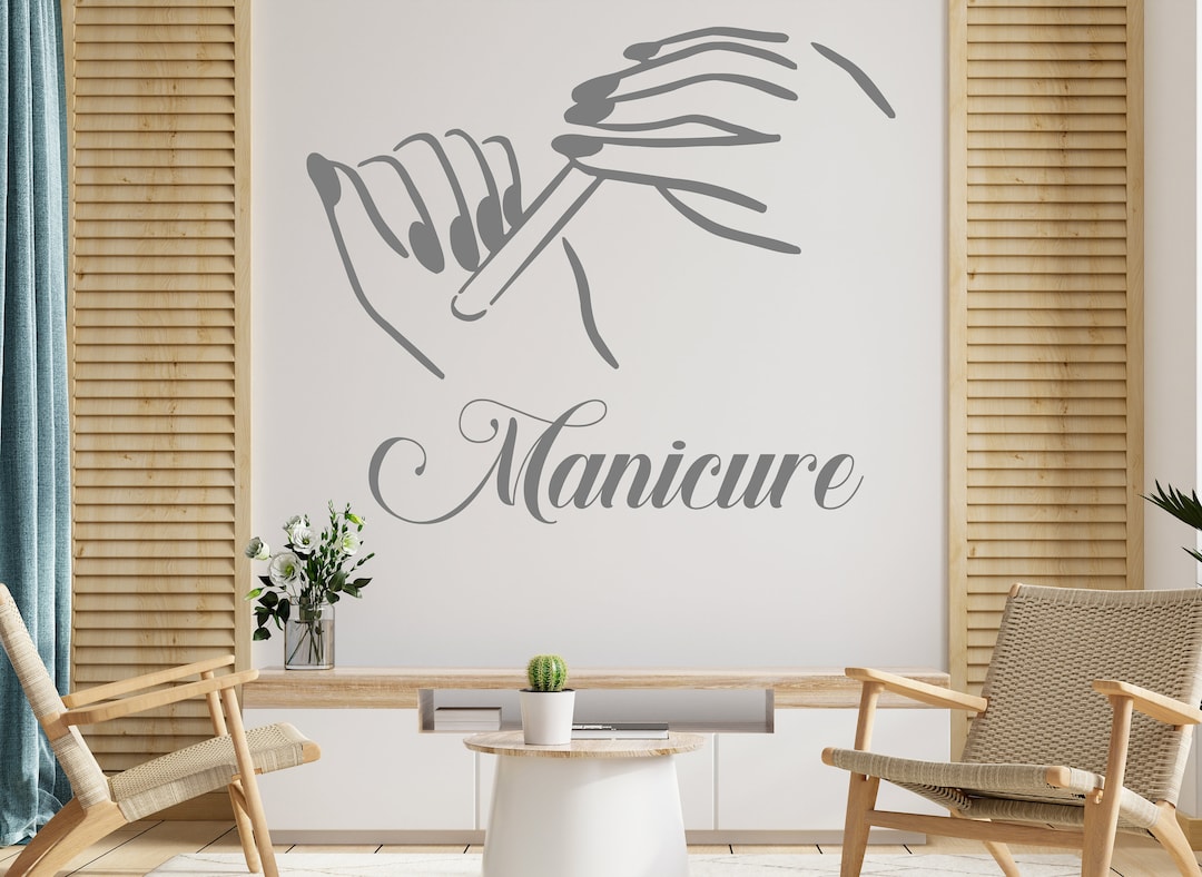 Adesivo da parete per salone di bellezza, manicure, pedicure