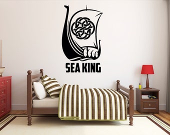 Vikings Ship Wall Decal | Vikings Boat Wall Sticker | Vikings Wall Decor VK2