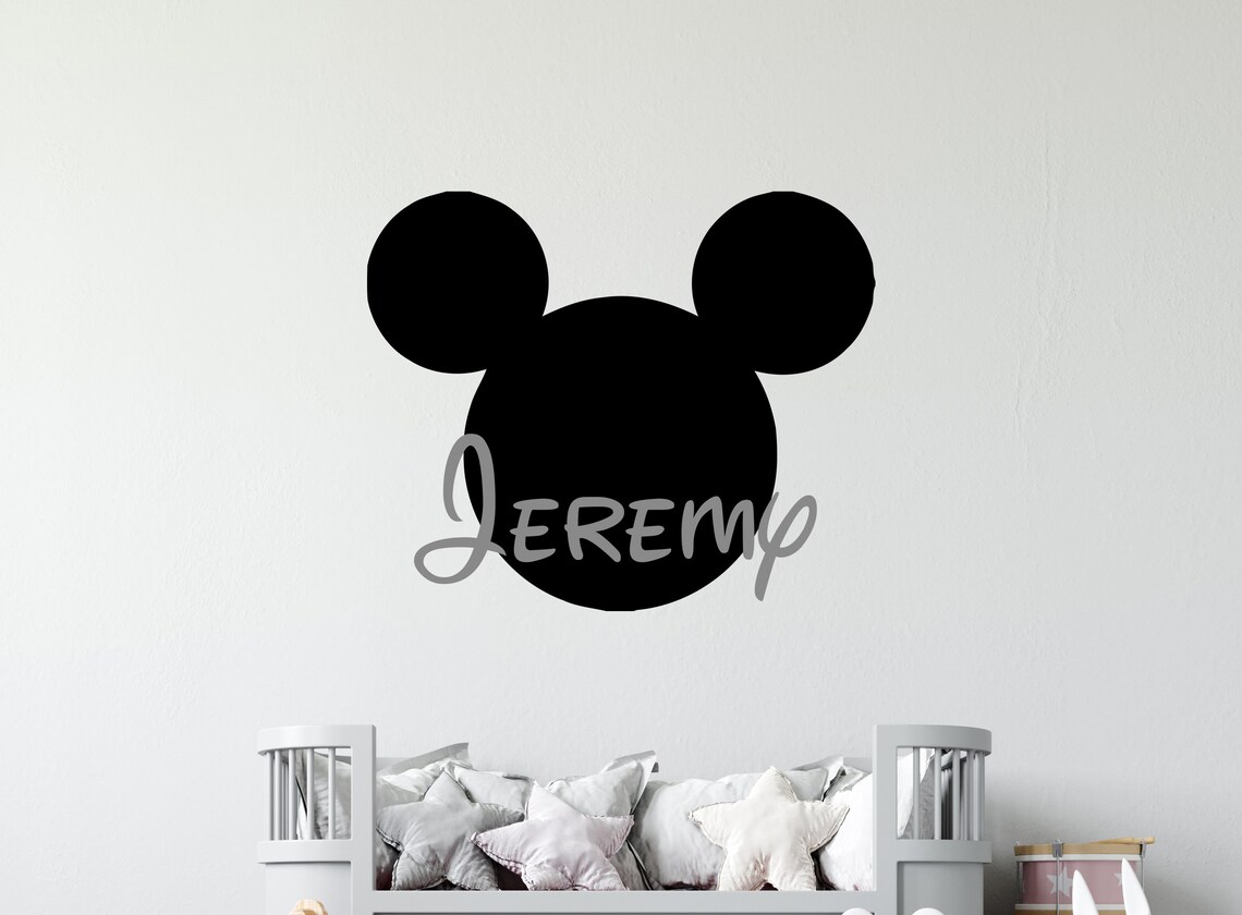 Personalized Name Wall Decal Mickey Mouse Wall Decal Etsy