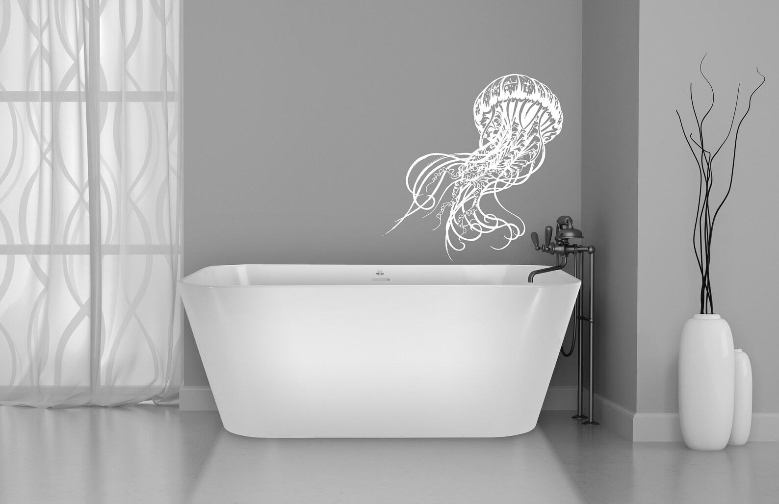 Jellyfish Wall Decal Jellyfish Wall Sticker Jellyfish Etsy