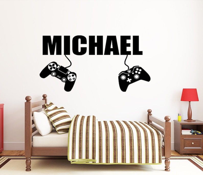 Gamer Wall Decal Video Games Wall Sticker Playstation PS4 Xbox Etsy