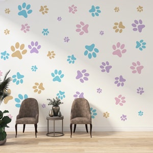 Papel pintado autoadhesivo extraíble para peluquería canina, diseño de gráficos de pared para peluquería canina, tienda de mascotas, clínica veterinaria, mural PW427