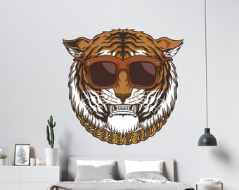 Savanna King Tiger Head Decal | Vinyl Sticker Home Decor | TGC15