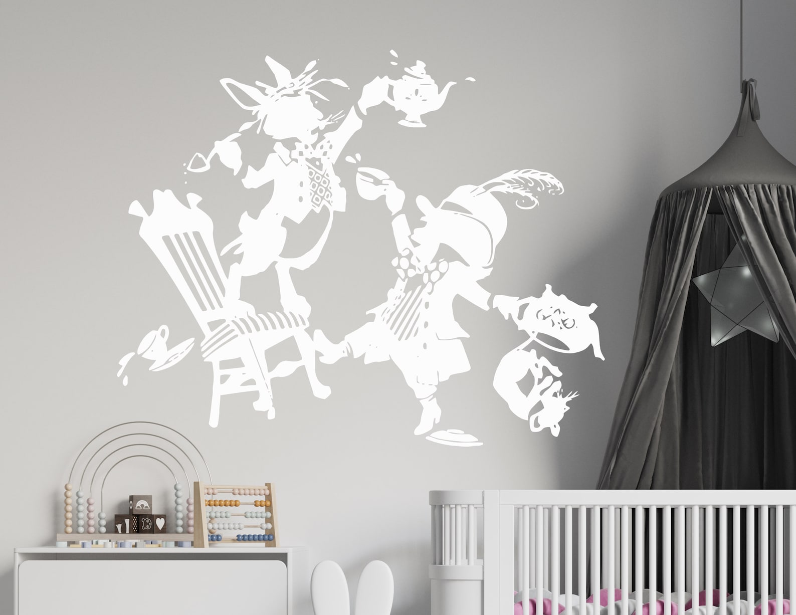Alice in Wonderland Wall Decal Alice Wall Decor Cartoon Etsy