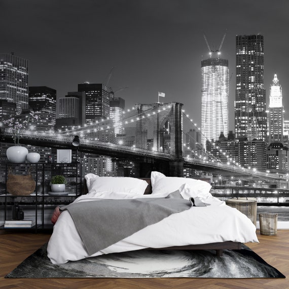 Fotomural De Nueva York Murando - 400x280 Cm, Papel Tejido No Tejido, 8 Tiras
