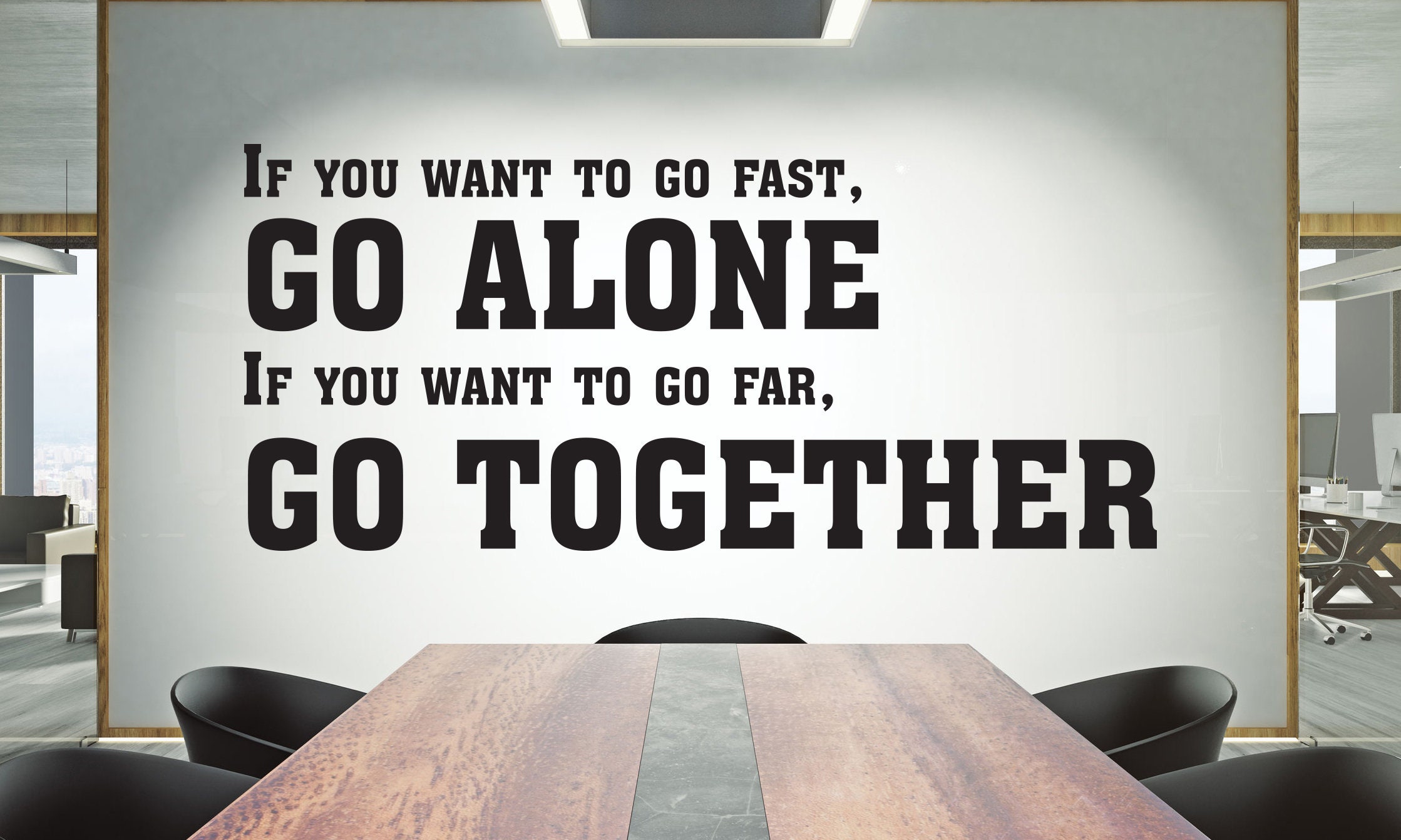 Kantoor muur decal teamwork citaat muur sticker kantoor