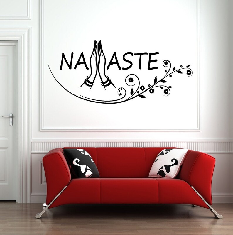 Namaste Wall Decal Hands Wall Decal Mandala Wall Decal Etsy