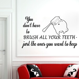 Dental Clinic Wall Decal | Dental Wall Sticker | Dental Clinic Wall Décor | Tooth wall decal 2972