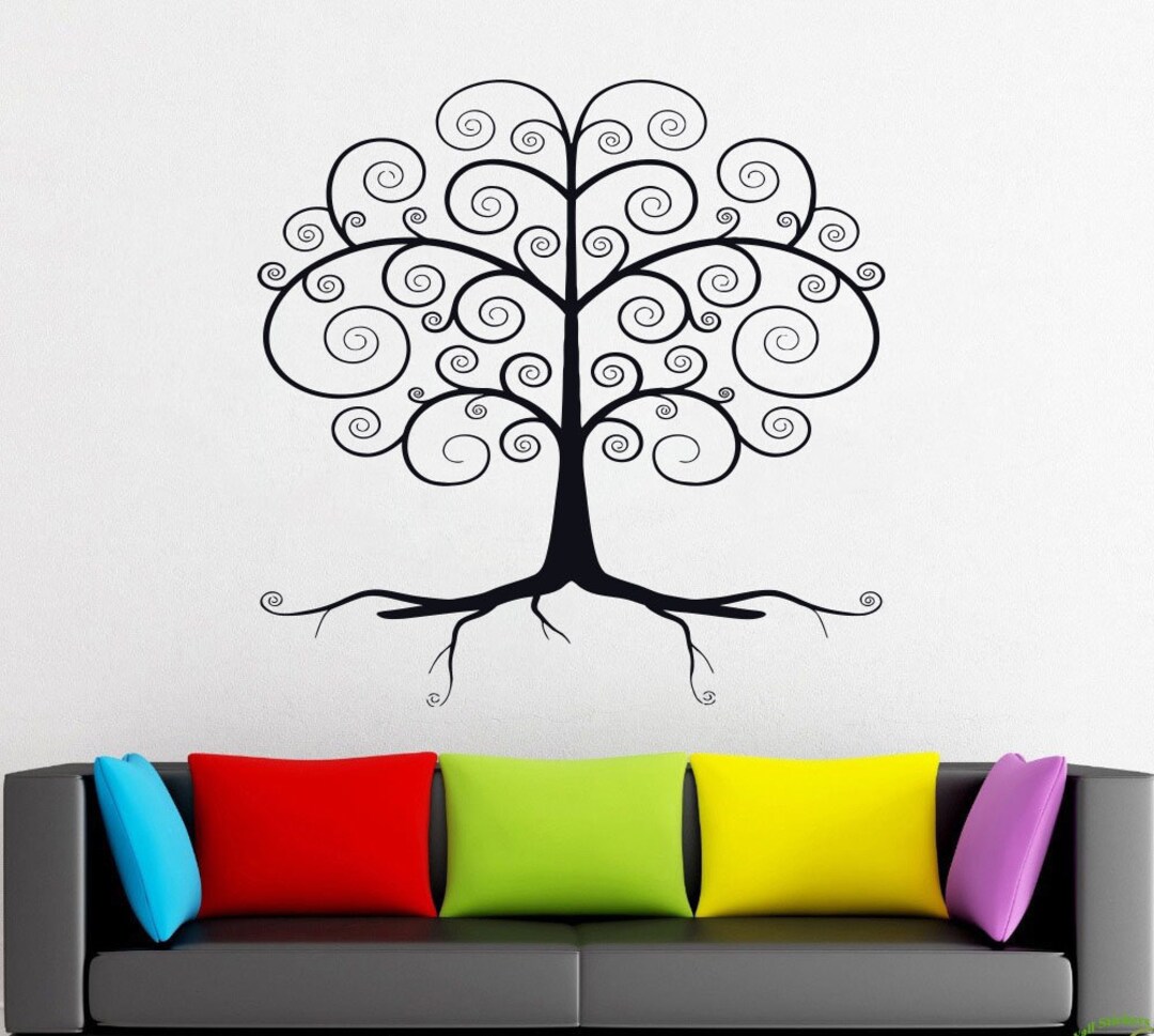 Tree Wall Decal: Nature Inspired Vinyl Sticker 1243 - Etsy