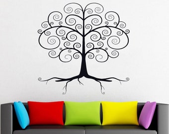 Trädväggdekal: Naturinspirerad vinylklistermärke 1243