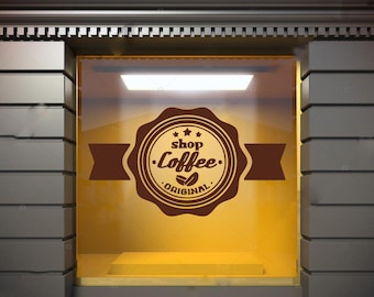 Coffee Shop Vinyl Wandtattoo: Kaffeebohne Aufkleber 1710