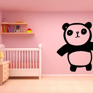 Panda, oso, animales, bambú, decoración de pared, calcomanía de pared, calcomanía para auto, calcomanía para ventana, calcomanía de vinilo hecha a mano 1085