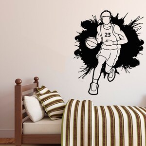 Basketball Wall Decal | Basketball Wall Decor | Custom Name Basketball Player | Basketball Wall Sticker 2271