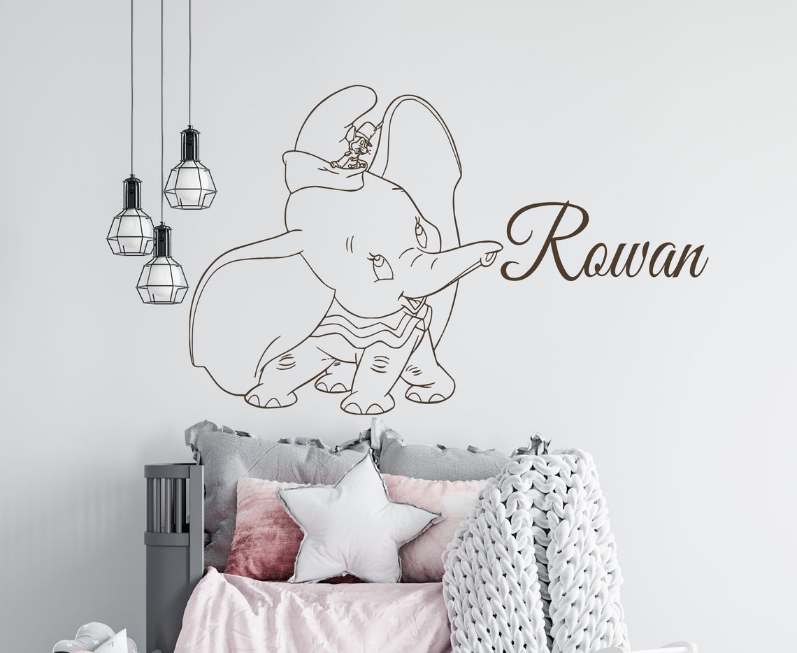 Dumbo Elephant Wall Decal Dumbo Wall Sticker Nursery Wall Etsy UK