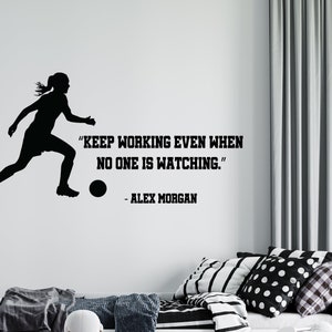 Girl Soccer Wall Decal | Soccer Player Wall Sticker | Soccer Wall Decor | sc33