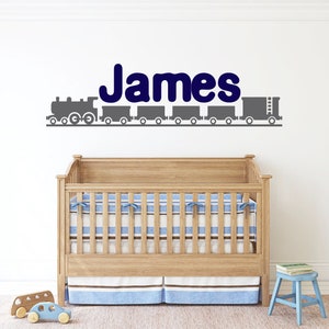 Personalized Name Wall Decal | Train Wall Decal | Custom Name Wall Decal | Decal for Nursery cn4