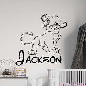 Wall Decal The Lion King Cartoon Wall Sticker Simba Wall Decal Nursery Wall Decor 4895