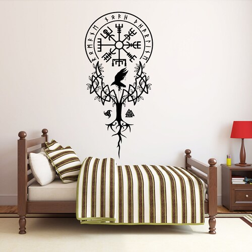 Vikings Tree Wall Decal Vikings Wall Sticker Vikings Wall Etsy