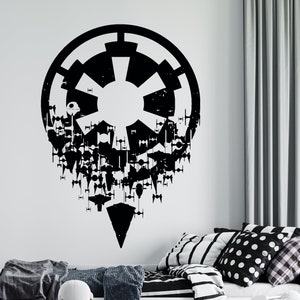 Adesivo da parete Star Wars / Adesivo da parete Star Wars / Adesivo da parete Morte Nera / Adesivo da parete Jedi / Adesivo da parete personalizzato / sw53