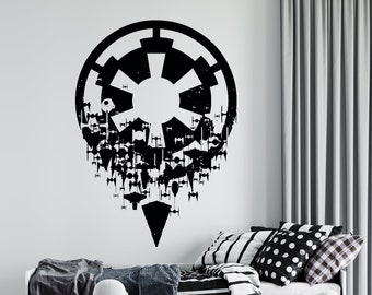 Star Wars Imperial Fleet Wall Decal | Death Star Vinyl Art Home Decor SW53