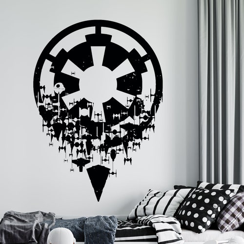 Star Wars Wall Decal Star Wars Wall Sticker Death Star Etsy