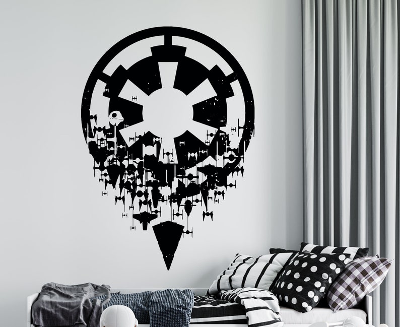Star Wars Wall Decal Star Wars Wall Sticker Death Star Etsy
