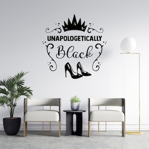 African Woman Wall Decal African Girl Wall Sticker Quote Beauty Salon Wall Art AF39