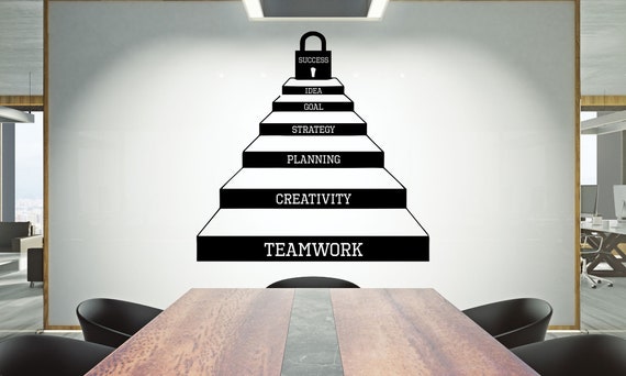 Office Wall Decal Teamwork Quote Wall Sticker Office Decor Inspire Office Quote Motivation Idea Wall Art 886re