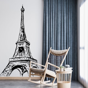 Eiffel Tower Wall Decal | Paris Skyline Wall Sticker | Eiffel Tower Wall Art | Eiffel Paris Wall Décor CUS188