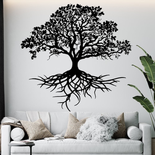 Tree of Life Wall Decal Tree Roots Branch Wall Art 1194b Etsy