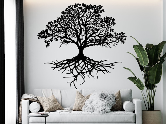 Árbol de la Vida Pared Calcomanía Raíces de Árbol Rama Pared Arte 1194b -   México