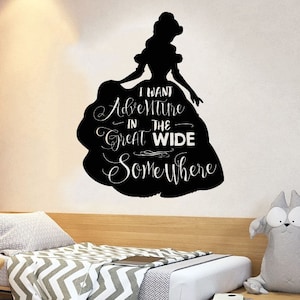 Beauty and the Beast  Wall Decal | Princess Belle Wall Decal | Wall Decor for Girls 5197