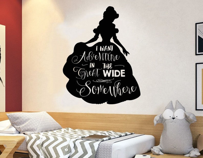 Beauty and the Beast Wall Decal Princess Belle Wall Decal - Etsy
