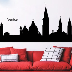 Venice City decal City Sticker Skyscraper Wall Decal Window Sticker Room Vinyl sticker Building Decor house Sight Handmade t713