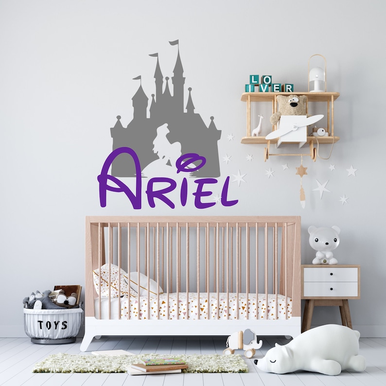 Personalized Name Wall Decal Disney Castle Wall Decal Etsy