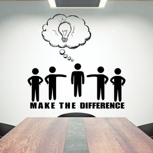 Office Wall Decal Teamwork Quote Wall Sticker Office Decor Inspire Office Quote Motivation Idea Wall Art 2409re