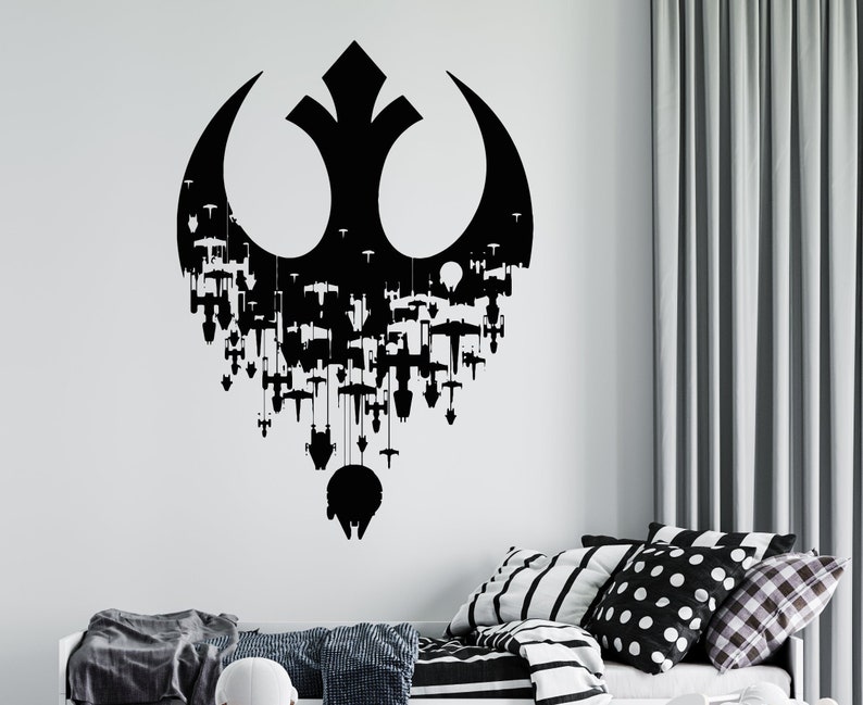 Star Wars Wall Decal Star Wars Wall Sticker Death Star Etsy