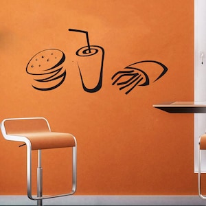 Burger Wall Decal | Burger Wall Sticker | Burgers Window Decal | Bakery wall decal 1202