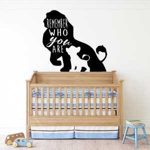 The Lion King Wall Decal Cartoon Wall Sticker Simba Mufasa Lion Nursery Wall Decor lk06