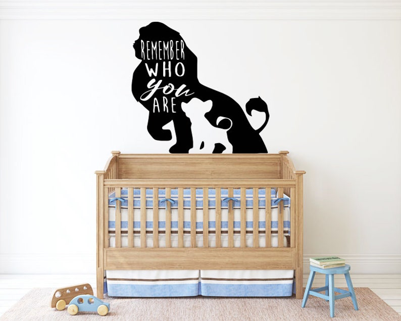 The Lion King Wall Decal Cartoon Wall Sticker Simba Mufasa Etsy