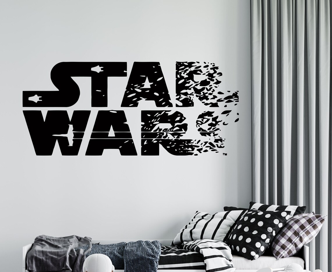 Star Wars Wall Decal Star Wars Wall Sticker Death Star Etsy