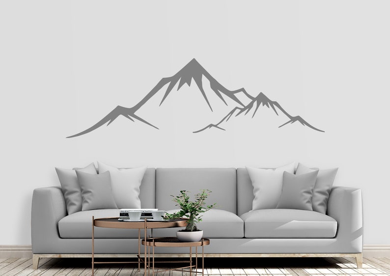 Mountains Wall Decal Mountain Wall Sticker Adventure Wall Etsy