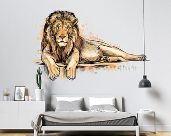 Wall decal Lion wall decal Lion baby shower Lion wall art Lion wallpaper