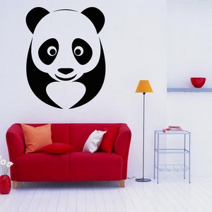 Panda, oso, animales, bambú, decoración de pared, calcomanía de pared, calcomanía para auto, calcomanía para ventana, calcomanía de vinilo hecha a mano 1088