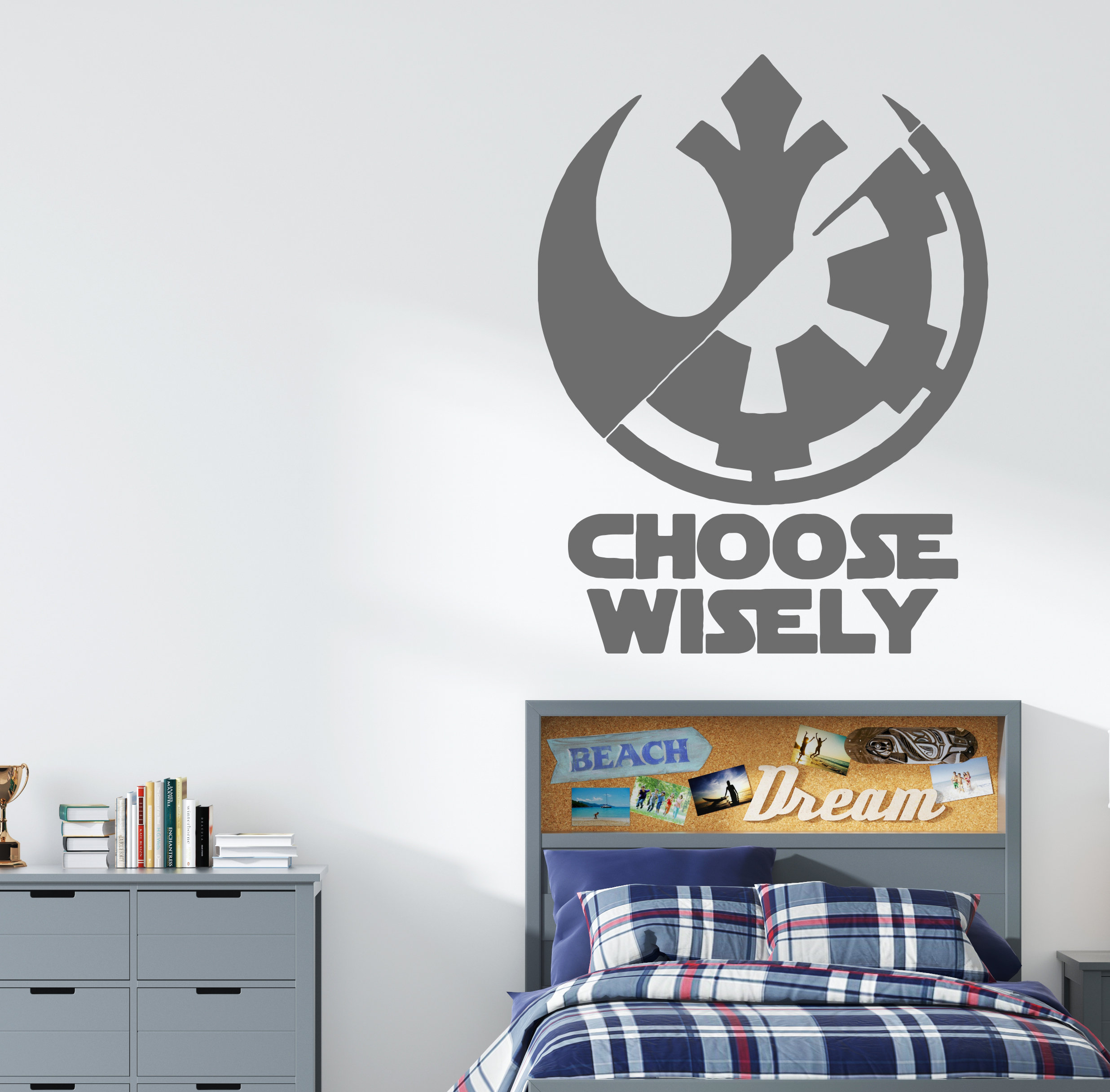 Star Wars Wall Decal Star Wars Wall Sticker Death Star Etsy