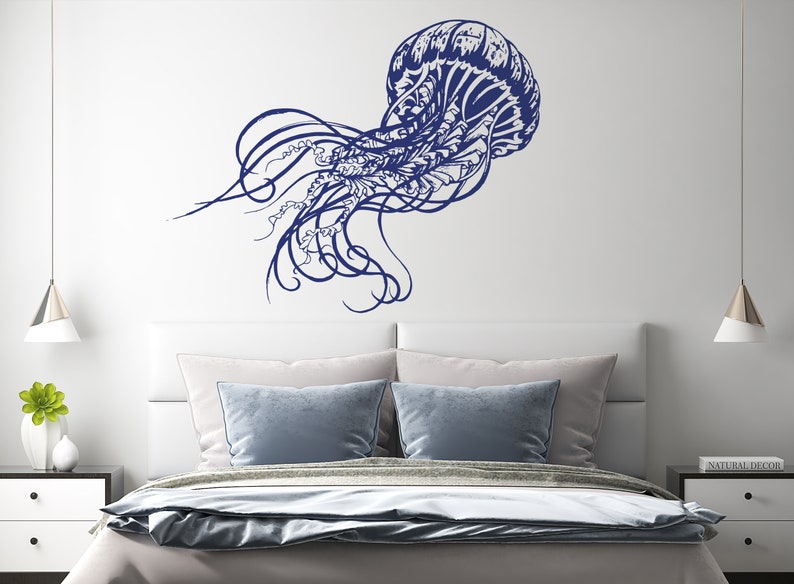 Jellyfish Wall Decal Jellyfish Wall Sticker Jellyfish Etsy