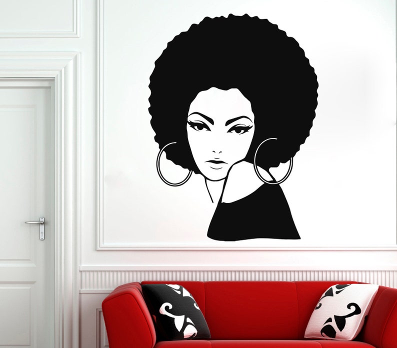 Beautiful African Woman Wall Decal African Girl Wall Sticker Etsy