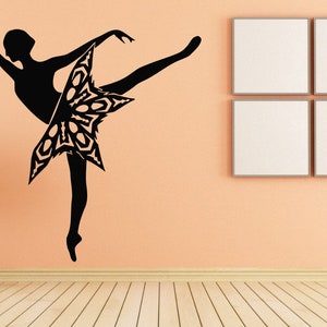 Ballett Wandtattoo | Ballerina Wandaufkleber | Tanz-Wanddekor 1575