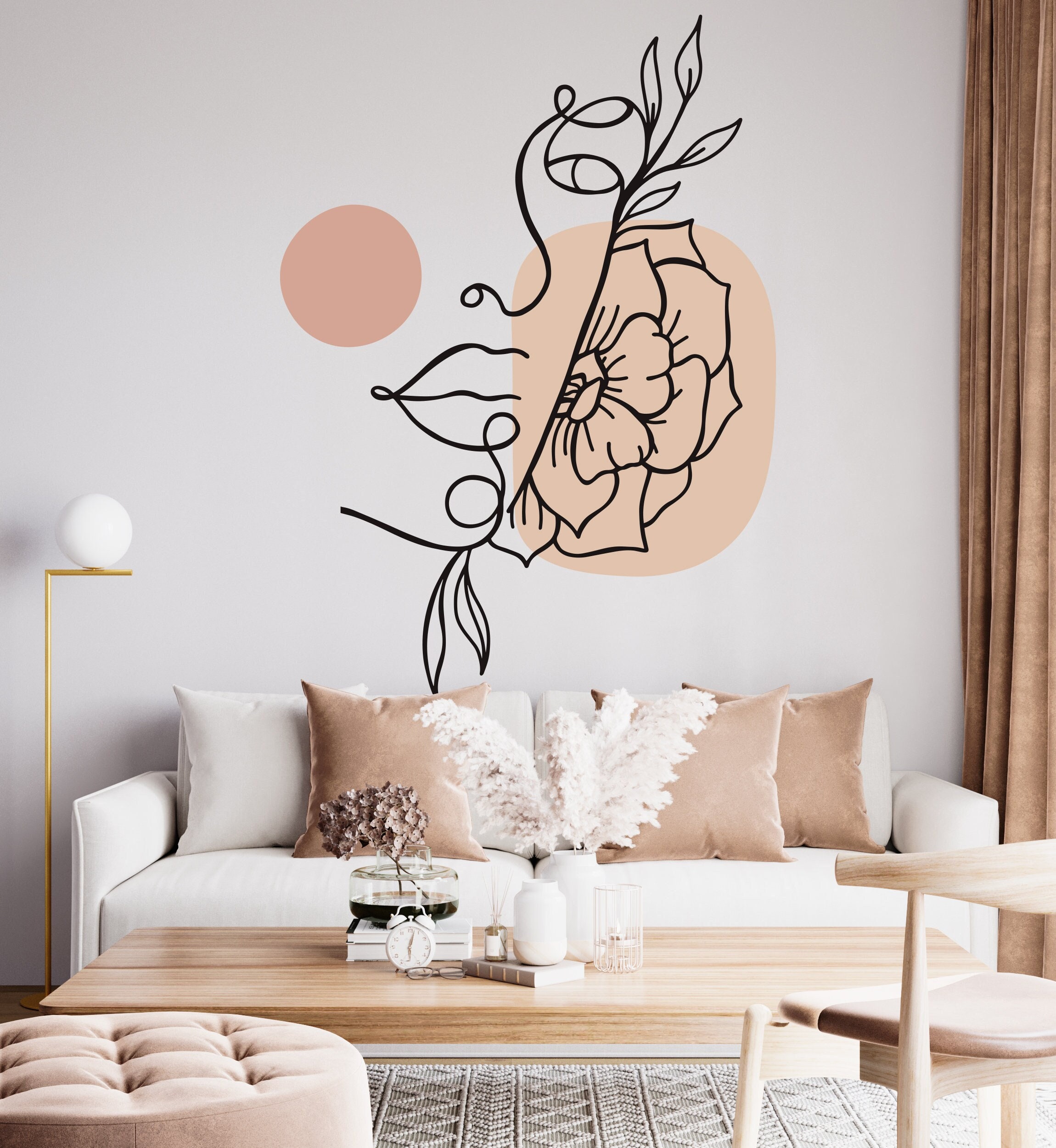 Bohemian Abstract Wall Art Boho Wall Decal Bohemian Wall Etsy